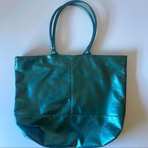 Metallic Green Tote Bag